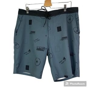 Men’s Tavik Beach Culture Swim Trunks Board Shorts Swimsuit Size 36 Gray